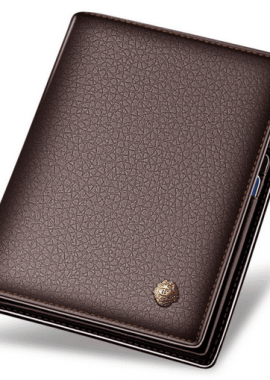 Δερμάτινο Ανδρικό πορτοφόλι Laorentou 321J002L σκούρο καφέ