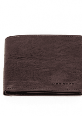 Δερμάτινο πορτοφόλι Mario Rossi 6203 καφέ