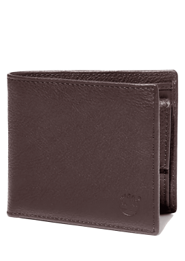 Timberland δερμάτινο πορτοφόλι σκούρο καφέ