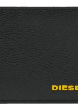 Diesel Cow Leather men's wallet black/yellow