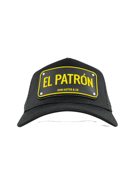 El Patron Μαύρο jockey καπέλο με rubber patch - John Hatter & Co