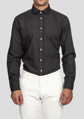 BASTONCINO Ανδρικό Μπλε Windowpane Classic Shirt