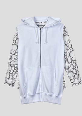 COMME DES GARÇONS SHIRT Ανδρικό Λευκό Cartoon Print Hoodie Shirt