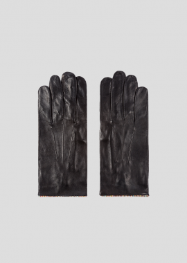 PAUL SMITH - PAUL SMITH Ανδρικό Μαύρο Stripe Piping Gloves