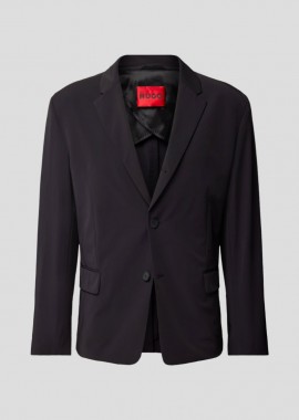 HUGO - HUGO Ανδρικό Μαύρο Straight Form Blazer In Black