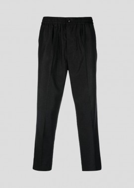 AMI PARIS Ανδρικό Γκρι Elasticated Cropped Fit Trousers