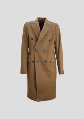 BRERAS - BRERAS Ανδρικό Καφέ Double Breasted Coat