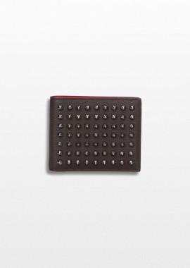 CHRISTIAN LOUBOUTIN Ανδρικό Καφέ Studded Bifold Wallet