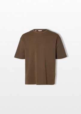 SELECTED HOMME Ανδρικό Καφέ Loose Fit T-Shirt