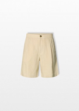 SELECTED HOMME Ανδρικό Μπεζ Linen Shorts