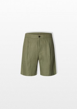 SELECTED HOMME Ανδρικό Χακί Linen Shorts