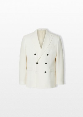 SELECTED HOMME - SELECTED HOMME Ανδρικό Λευκό Wool Blend Blazer