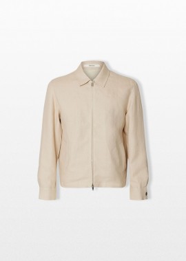 SELECTED HOMME - SELECTED HOMME Ανδρικό Μπεζ Linen Jacket
