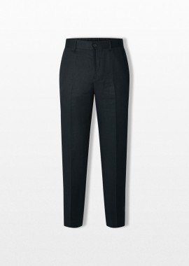 SELECTED HOMME - SELECTED HOMME Ανδρικό Μαύρο Linen Regular Fit Trousers