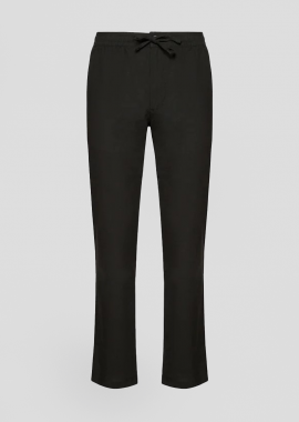SELECTED HOMME Ανδρικό Μαύρο Linen Black Straight Fit Trousers