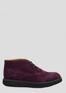 CC-CORNELIANI Ανδρικό Μωβ Suede Ankle Purple Boots