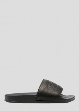 HERON PRESTON Ανδρικό Μαύρο Logo Debossed Slides/Black