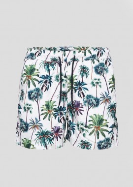 SELECTED HOMME Ανδρικό Λευκό Palm Tree Swimshorts