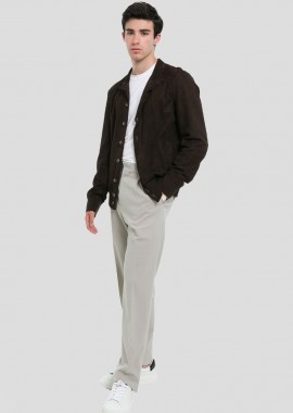 ARMA - ARMA Ανδρικό Καφέ Brown Leather Suede Jacket