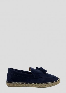 ABARCA - ABARCA Ανδρικό Μπλε Split Leather Tassel Loafers/Blue