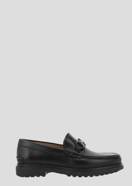 SALVATORE FERRAGAMO Ανδρικό Μαύρο Ready Leather Loafers