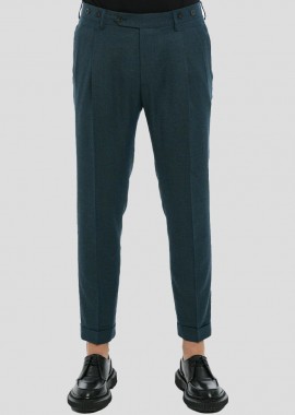 BERWICH Ανδρικό Μπλε Petrol Barber Wool Trousers