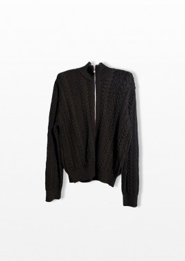 VERSACE - VERSACE Ανδρικό Γκρι Knitted Jacket Allover