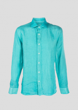 120% LINO Ανδρικό Πράσινο Button Down Shirt