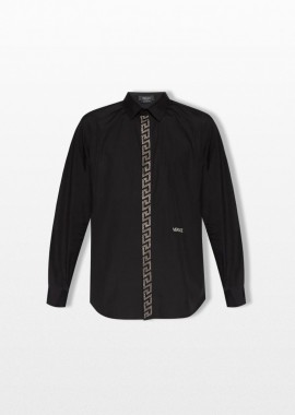 VERSACE Ανδρικό Μαύρο Versace Geometrical Logo Shirt