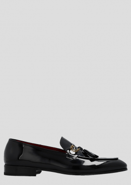 SALVATORE FERRAGAMO Ανδρικό Μαύρο Black Giuseppe Leather Shoes