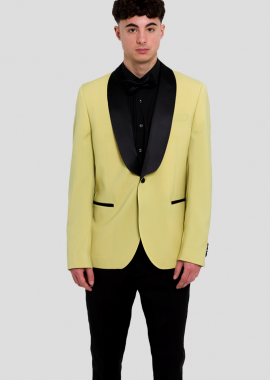 MANUEL RITZ - MANUEL RITZ Ανδρικό Πράσινο Single-Breasted Wool Blazer