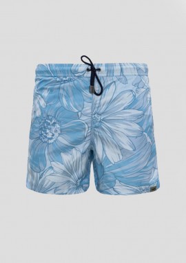 ASPESI Ανδρικό Floral Swimshorts In Blue