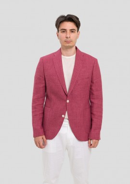 IVERGANO - IVERGANO Ανδρικό Ροζ Double Button Suit