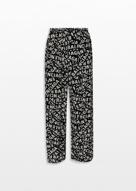 BALENCIAGA Ανδρικό Μαύρο Black And White Printed Trousers