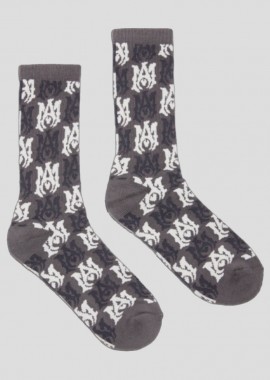 AMIRI Ανδρικό Μαύρο All-Over Print Logo Socks