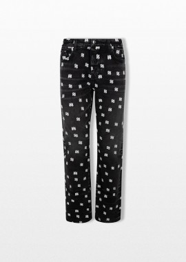 AMIRI Ανδρικό Μαύρο Paisley Straight Jean