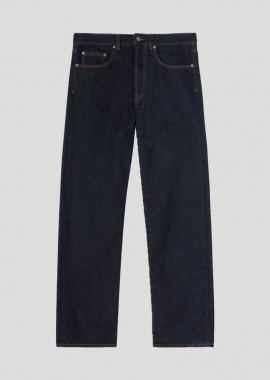 PALM ANGELS Ανδρικό Μπλε Logo Raw Wash Loose Denim Pants