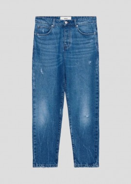 AMI PARIS Ανδρικό Μπλε Used Indigo Denim Jeans Blue