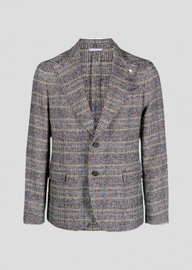 MANUEL RITZ - MANUEL RITZ Ανδρικό Γκρι Wool Blend Blazer