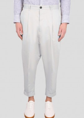 AMI PARIS Ανδρικό Λευκό Carrot Oversized Trousers In White