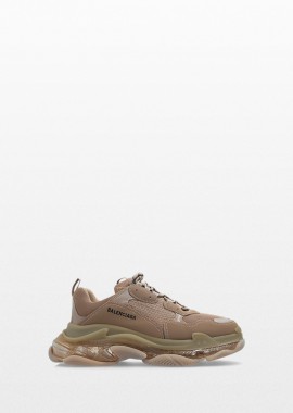 BALENCIAGA - BALENCIAGA Ανδρικό Καφέ Triple S Sneakers Light Brown