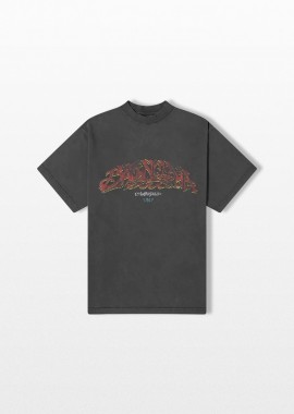 BALENCIAGA - BALENCIAGA Ανδρικό Back Flip T-Shirt Oversized