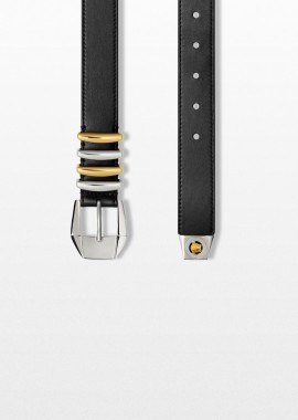 VERSACE Ανδρικό Μαύρο Medusa Heritage Leather Belt