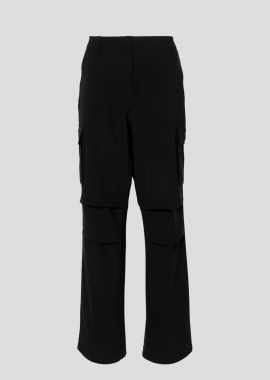COPERNI Ανδρικό Μαύρο Logo-Patch Wide-Leg Trousers