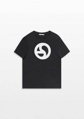 ACNE STUDIOS Ανδρικό Μαύρο Logo-Print T-shirt In Black