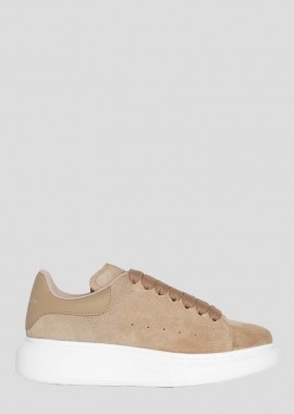 ALEXANDER MCQUEEN - ALEXANDER MCQUEEN Ανδρικό Μπεζ Classic Suede Sneakers