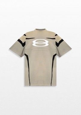 BALENCIAGA Ανδρικό Γκρι Oversized Logo-Embroidered T-Shirt