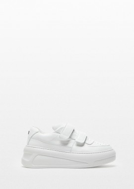 ACNE STUDIOS Ανδρικό Λευκό Velcro Strap Platform Sneakers