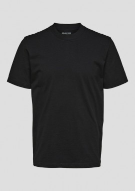 SELECTED HOMME Ανδρικό Μαύρο Short Sleeved Relaxed T-Shirt In Black