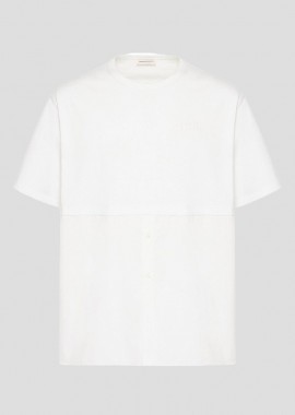 ALEXANDER MCQUEEN Ανδρικό ΛΕΥΚΟ T-Shirt with Shirt detail